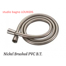 ΣΠΙΡΑΛ ΜΠΑΝΙΟΥ 1,50Μ PVC ΛΕΙΟ NICKEL BRUSHED