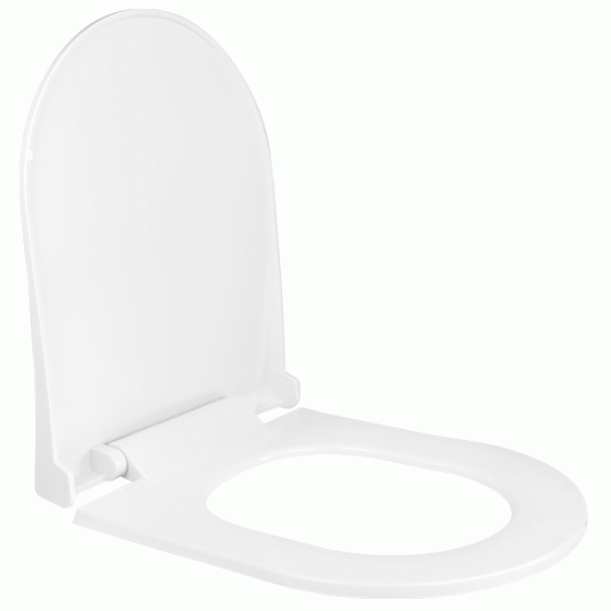 ΚΑΛΥΜΜΑ ΛΕΚΑΝΗΣ PP SOFT-CLOSE D-SHAPE ΛΕΥΚΟ