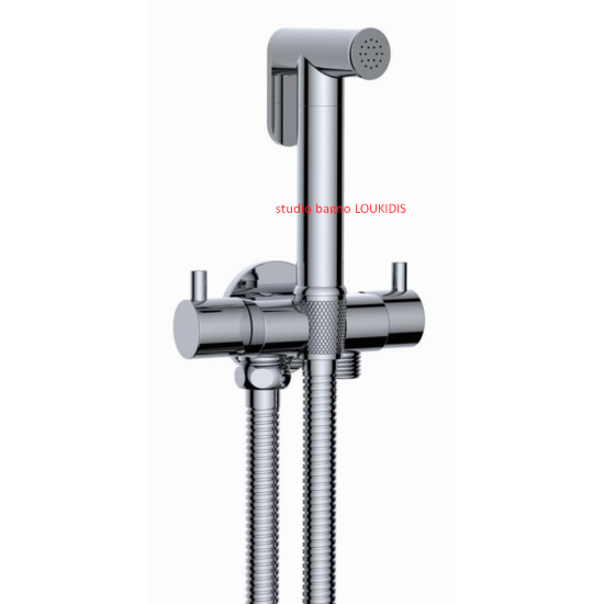ΣΕΤ ΔΙΑΚΟΠΤΗΣ BIDET ME ΣΤΗΡΙΓΜΑ,ΤΗΛ.,ΣΠΙΡΑΛ ROUND DOUBLE ΧΡΩΜΕ INTERFLEX