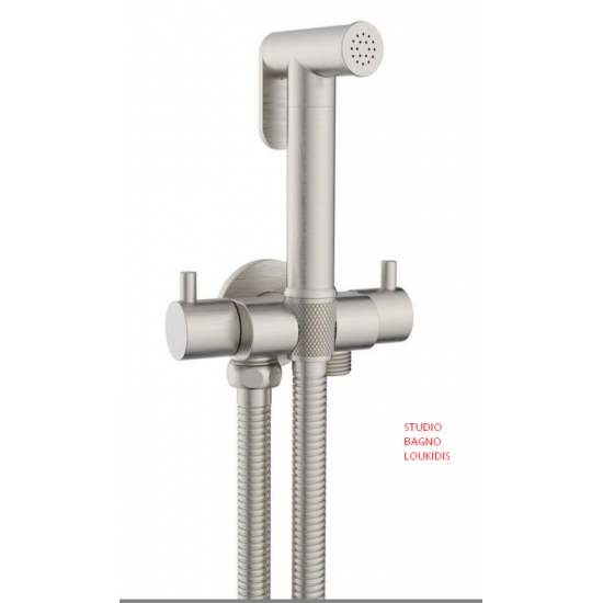 ΣΕΤ ΔΙΑΚΟΠΤΗΣ BIDET ΔΙΠΛΟΣ ROUND DOUBLE NICKEL BRUSHED