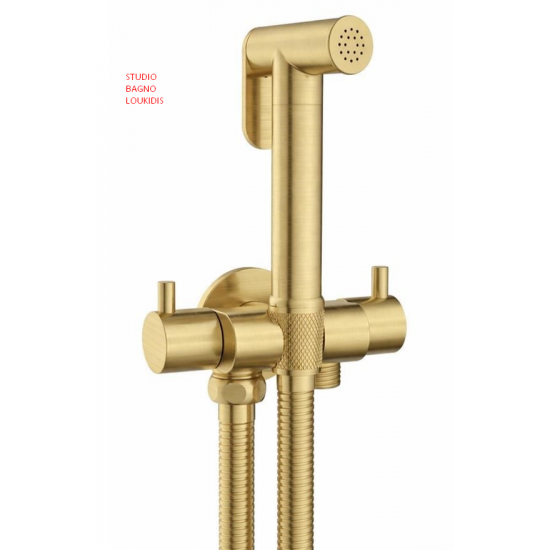 ΣΕΤ ΔΙΑΚΟΠΤΗΣ BIDET ΔΙΠΛΟΣ ROUND DOUBLE GOLD BRUSHED