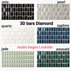 ΠΛΑΚΑΚΙ 12,5X25 ΚΟΥΖΙΝΑΣ-ΜΠΑΝΙΟΥ 3D BARS DIAMOND GLOSSY ΣΕ 6 ΧΡΩΜΑΤΑ