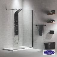 ΔΙΑΧΩΡΙΣΤΙΚΟ 1.00X2.00Y ΚΡΥΣΤΑΛΛΟ 8 MM IWIS WALK-IN BLACKMATT CLEAN GLASS