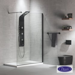 ΔΙΑΧΩΡΙΣΤΙΚΟ 1.00X2.00Y ΚΡΥΣΤΑΛΛΟ 8 MM IWIS WALK-IN BLACKMATT CLEAN GLASS