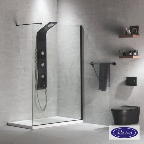 ΔΙΑΧΩΡΙΣΤΙΚΟ 1.10X2.00Y ΚΡΥΣΤΑΛΛΟ 8 MM IWIS WALK-IN BLACKMATT CLEAN GLASS