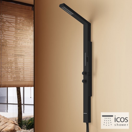 ΣΤΗΛΗ ΝΤΟΥΣ-ΥΔΡΟΜΑΣΑΖ 4 ΕΞΟΔΩΝ FINA BLACK MATT ICOS