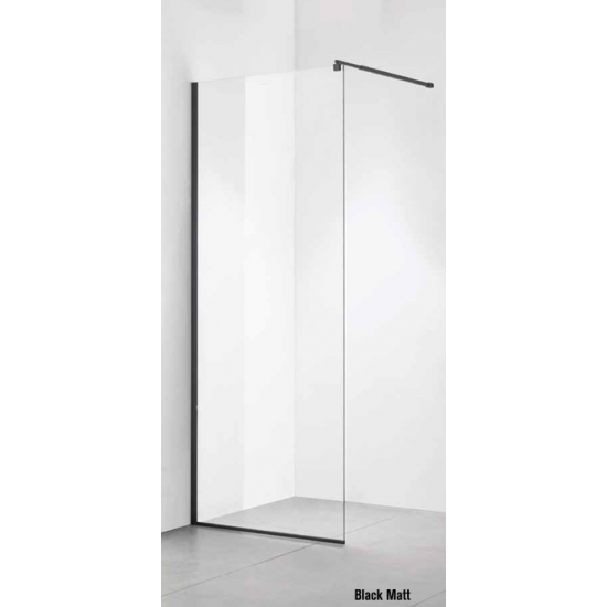 ΔΙΑΧΩΡΙΣΤΙΚΟ 70,80,90,100,110,120 CM Χ 195Y WALK-IN CROWN 8MM BLACK MATT