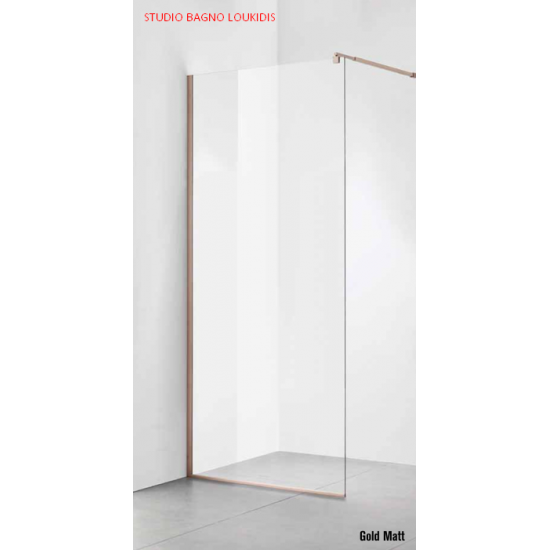 ΔΙΑΧΩΡΙΣΤΙΚΟ 70,80,90,100,110,120 CM Χ 195Y WALK-IN CROWN 8MM GOLD MAT