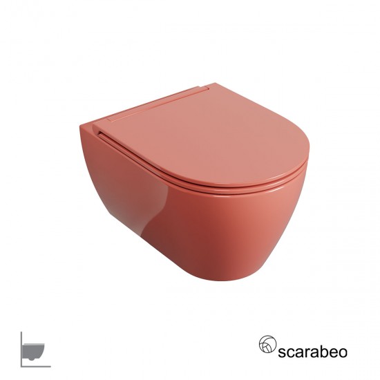 ΛΕΚΑΝΗ 50,5CM ΚΡΕΜΑΣΤΗ GLAM TWIST SCARABEO PEACH GLOSSY