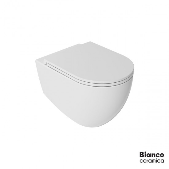 ΛΕΚΑΝΗ 53CM ΚΡΕΜΑΣΤΗ LENTA RIMLESS BIANCO MATT
