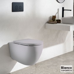 ΛΕΚΑΝΗ 53CM ΚΡΕΜΑΣΤΗ LENTA RIMLESS STONE GREY MATT