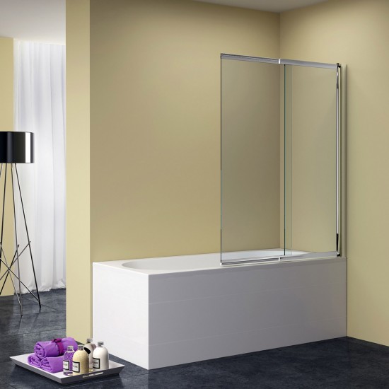 ΔΙΠΤΥΧΟ ΠΑΝΕΛ ΜΠΑΝΙΕΡΑΣ  ΣΥΡΟΜΕΝΟ 120x150 LEVANZO CHROME 