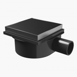 ΣΙΦΩΝΙ ΔΑΠΕΔΟΥ ΤΕΤΡΑΓΩΝΟ 15X15 ANOΞΕΙΔΩΤΟ SMART BLACK 2 ΟΨΕΩΝ