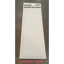 ΠΛΑΚΑΚΙ 10X30 ΜΠΑΝΙΟΥ-ΚΟΥΖΙΝΑΣ ARTISAN BEVELLED WHITE GLOSSY