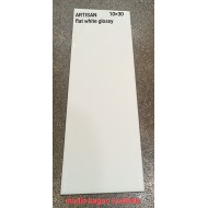 ΠΛΑΚΑΚΙ 10X30 ΜΠΑΝΙΟΥ-ΚΟΥΖΙΝΑΣ ARTISAN FLAT WHITE GLOSSY