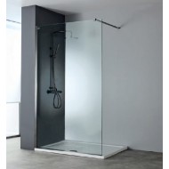 ΔΙΑΧΩΡΙΣΤΙΚΟ 70,80,90Χ2.00Υ ΚΡΥΣΤΑΛΛΟ 8MM IWIS WALK-IN BLACK BRUSHED PVD CLEANGLASS