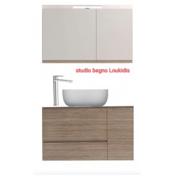 ΕΠΙΠΛΟ ΜΠΑΝΙΟΥ 101X46 SMILE MΕ ΕΠΙΤΡΑΠΕΖΙΟ ΝΙΠΤΗΡΑ ΣΕ 10 ΑΠΟΧΡΩΣΕΙΣ ΜΕΛΑΜΙΝΗΣ & ΛΑΚΑΣ